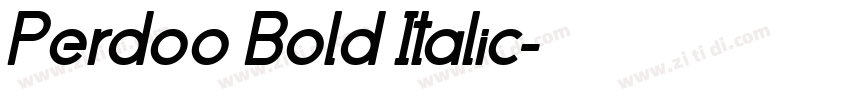 Perdoo Bold Italic字体转换
